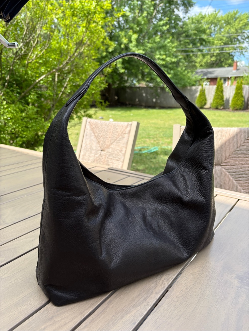 Madewell Black Leather Mylie Shoulder Bag